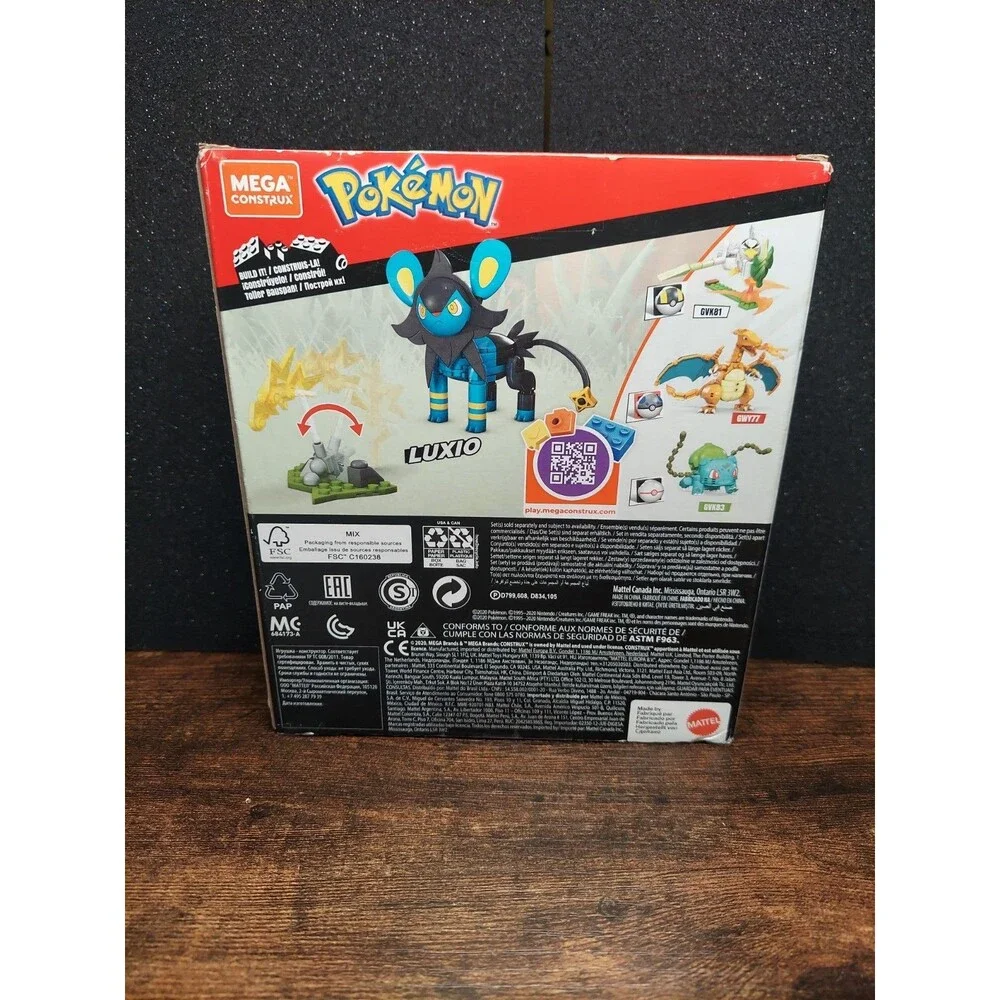 Mega Construx Pokemon Luxio Construction Set 67 Pieces GMD36 6+ Wonder Builders